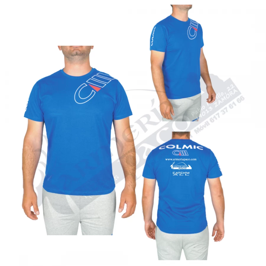 Camiseta Manga Corta Blue CIII Con Logo de la Tienda