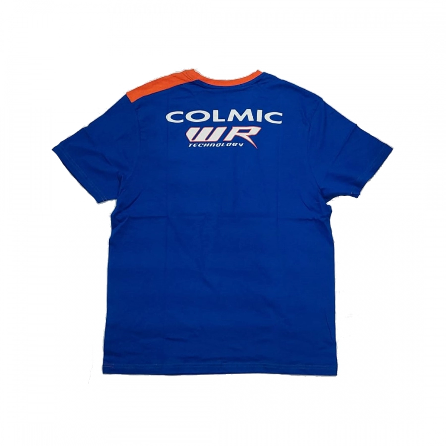 Camiseta Manga Corta Azul-Naranja