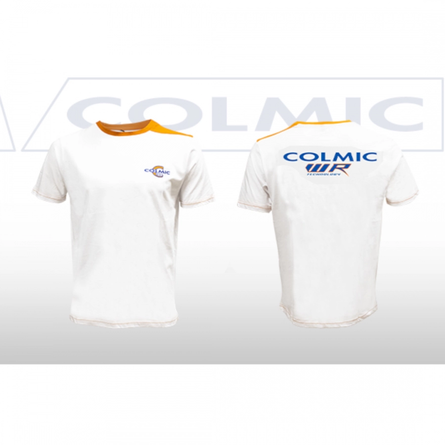 Camiseta Manga Corta Blanca-Naranja WR