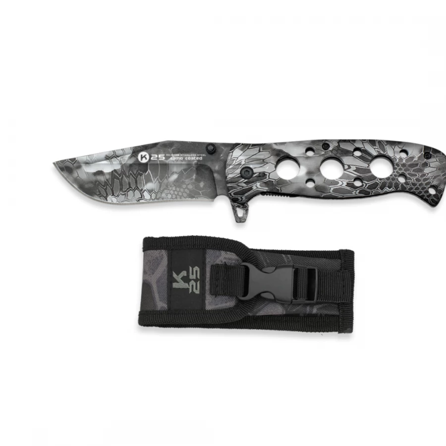 Navaja K25 Phyton Camo. hoja: 8.6 cm