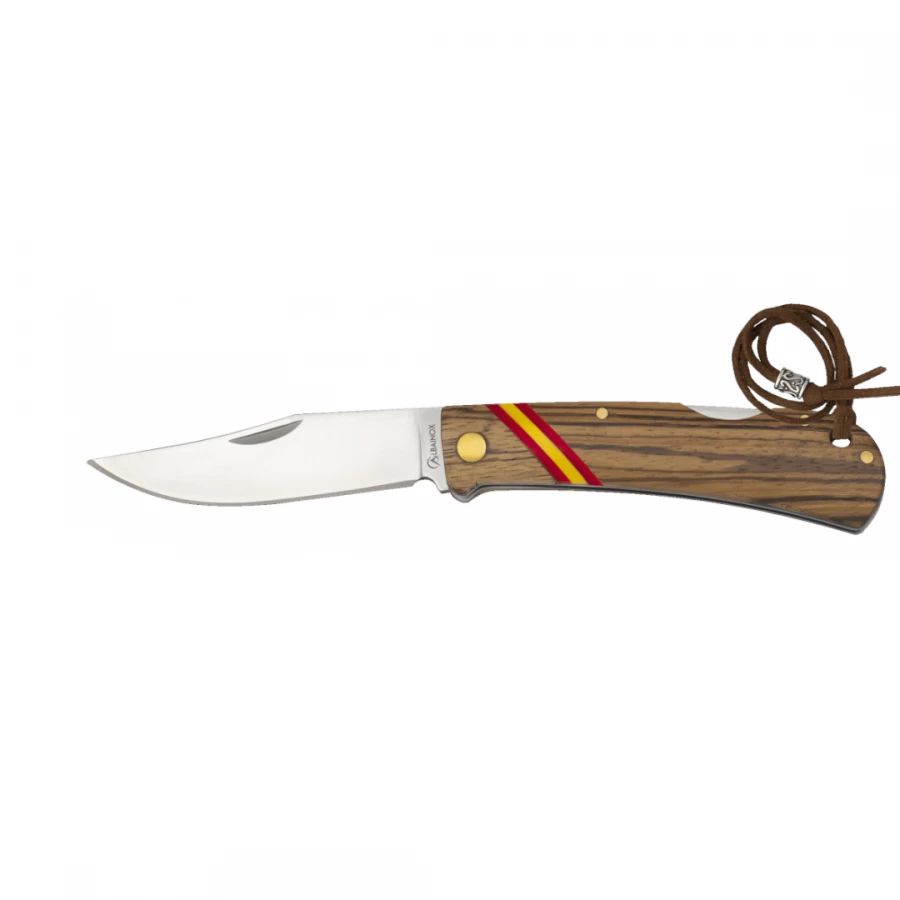 Navaja Madera Zebra Bandera