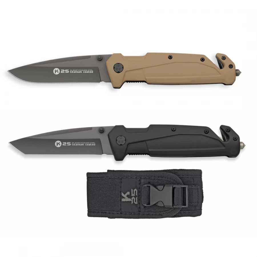 Navaja K25 Goma Titanium Coated. Hoja:9