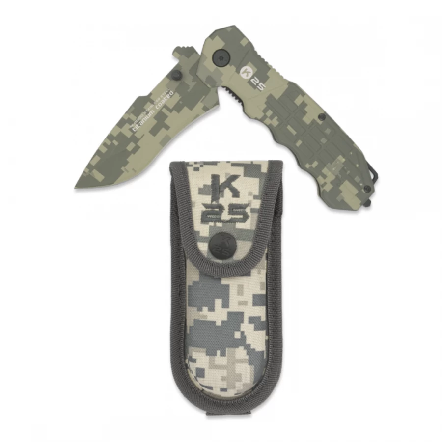Navaja K25 ACU con funda (9,3 cm)