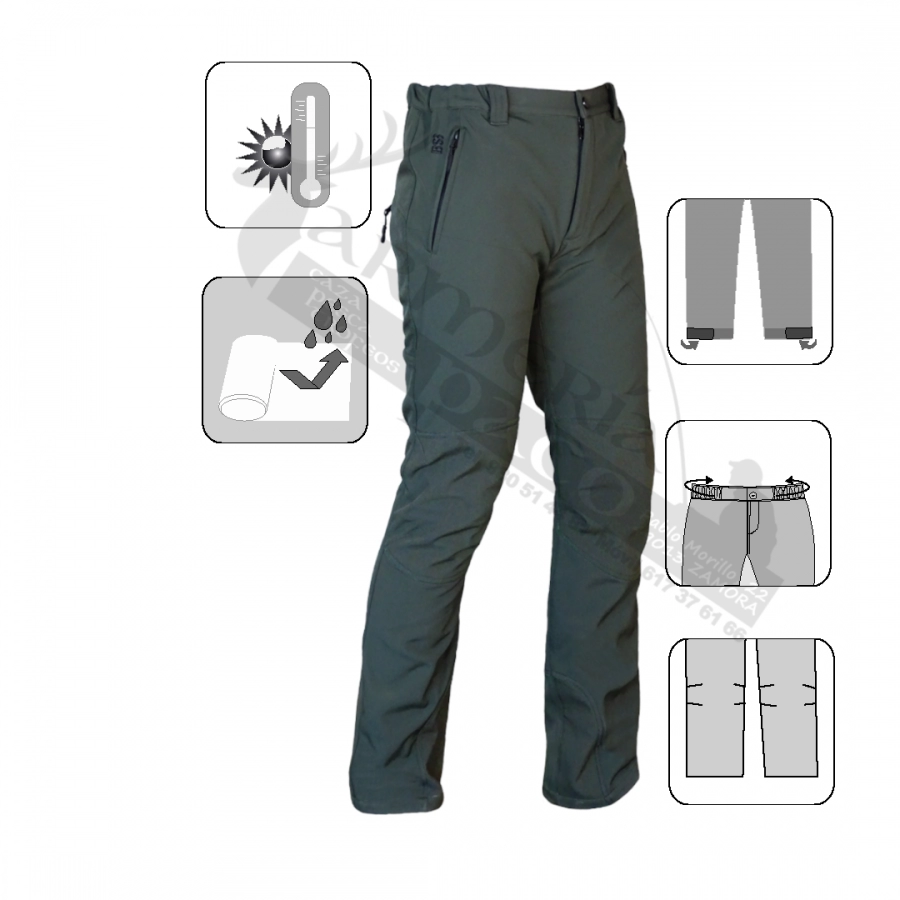 Pantalon Soft-Shell Caqui Javalambre