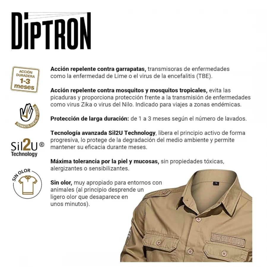 Repelente de Insectos Textil  Diptrón  100ml