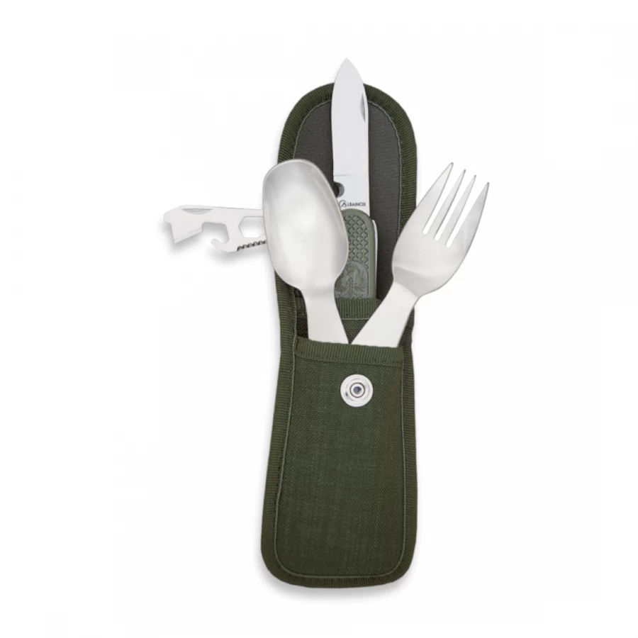 Set Cubiertos Camping Multicam