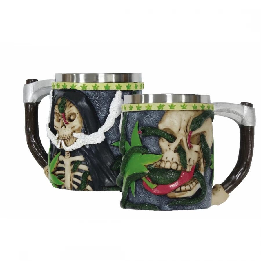 Taza Resina Snake & Skull. Tole10